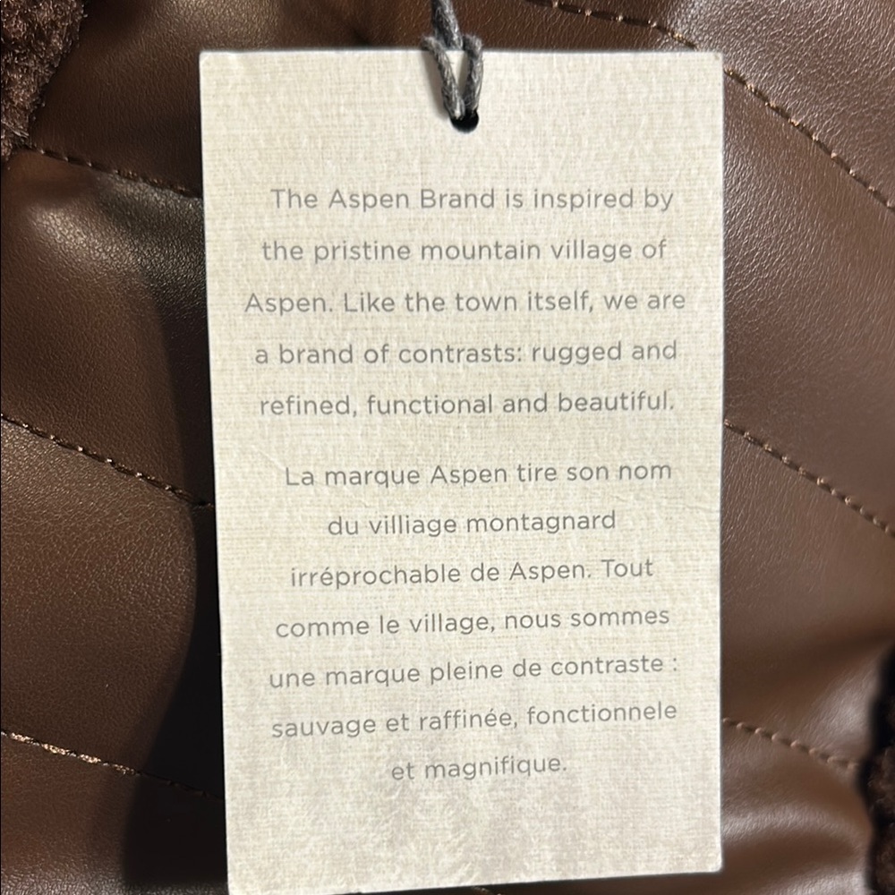 ASPEN Brown Quilted Mini Bag with Sherpa Accents - Picture 9 of 10